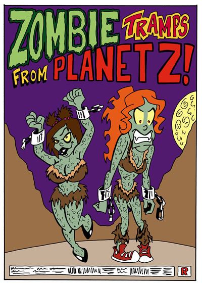 Jamie and Hazel Zombie Girls with Slingshots