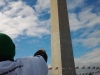 Tyler pointing at the Monument