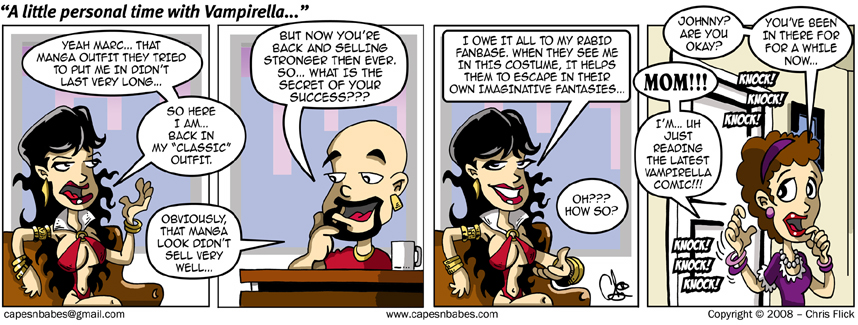 A little personal time with Vampirella…