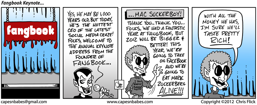 Capes & Babes strip No. 687 - Fangbook Keynote...