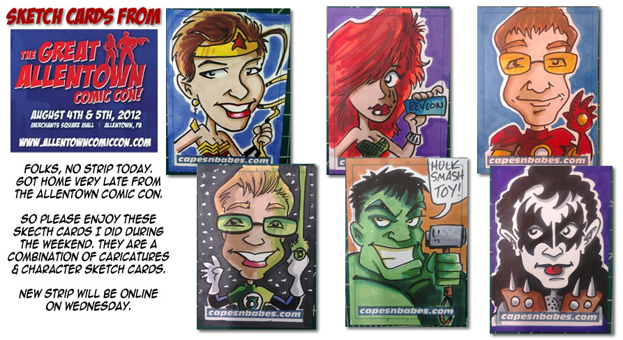 Allentown Two Day Comic Con Sketch Cards