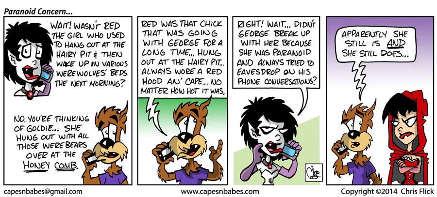 I changed Red's out fit SLIGHTLY for this particular strip. Can you tell?