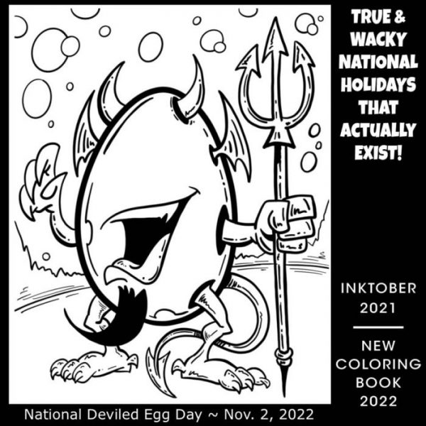 Inktober 2021 – Day 3: National Deviled Egg Day